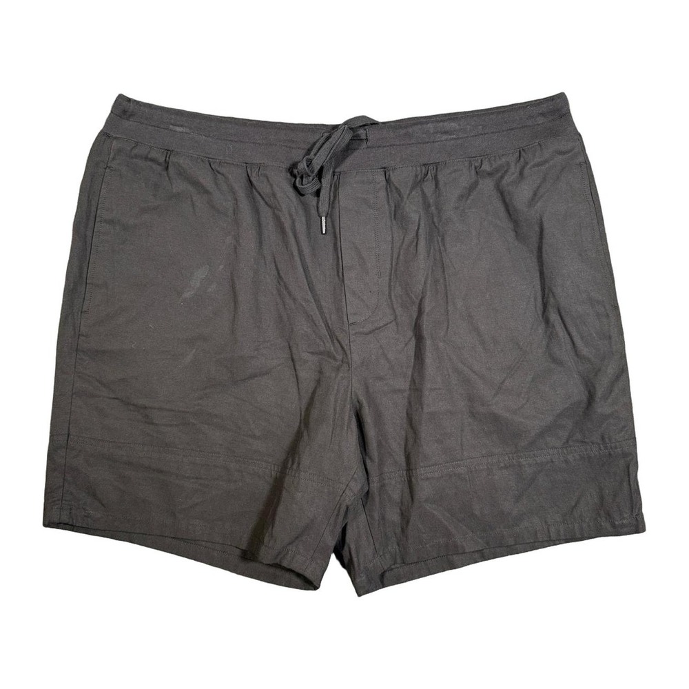 Vince Mens XXL Black Lyocell Cotton Linen Blend Drawstring Shorts 7in NWOT
